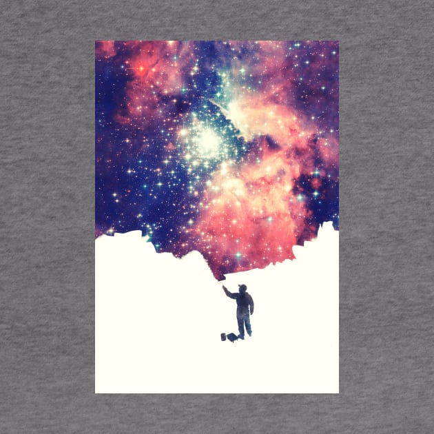 Painting the universe (Colorful Negative Space Art) by badbugs